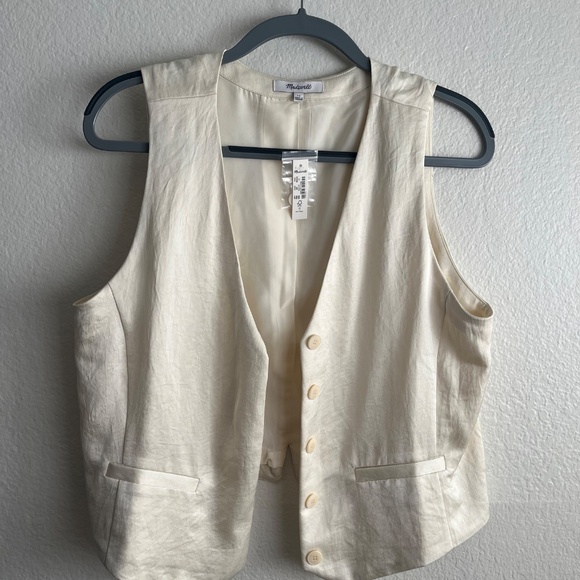 Madewell Button-Front Vest Top NWT - Picture 4 of 5